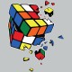 Shirt Rubik's cube style Sheldon Cooper gris pour homme et femme
