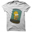Shirt homer simpson futurama blanc pour homme et femme