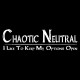 Shirt Chaotic Neutral noir pour homme et femme