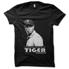 Shirt Tiger Wood noir pour homme et femme