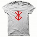 Shirt Berserk rouge/blanc pour homme et femme