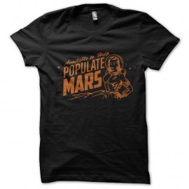 Shirt Available to help Populate Mars noir pour homme et femme