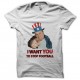 Shirt Pierre Menes I want you to stop football blanc pour homme et femme