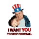 Shirt Pierre Menes I want you to stop football blanc pour homme et femme