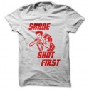 Shirt Shane Shot first blanc pour homme et femme