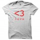 Shirt Love Blanc pour homme et femme