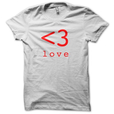 Shirt Love Blanc pour homme et femme