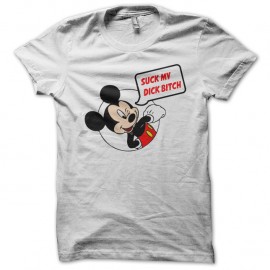 Shirt Suck my dick mickey mouse blanc pour homme et femme
