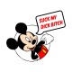 Shirt Suck my dick mickey mouse blanc pour homme et femme