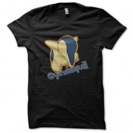 Shirt Cyndaquil pokemon monster noir pour homme et femme
