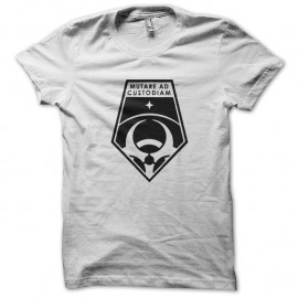 Shirt Mutare ad custodiam logo blanc pour homme et femme