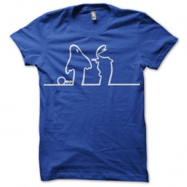 Shirt fantome La Linea di Osvaldo Cavandoli bleu roy pour homme et femme