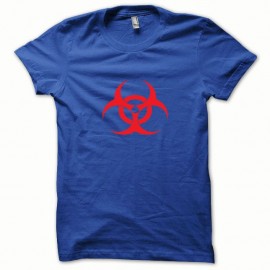Shirt Biohazard rouge/bleu royal pour homme et femme