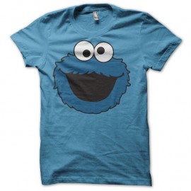 Shirt sesame street cookie monster bleu clair pour homme et femme