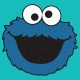 Shirt sesame street cookie monster bleu clair pour homme et femme