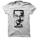 Shirt Malcom X blanc pour homme et femme