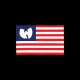 Shirt wu tang clan logo drapeau americain noir pour homme et femme