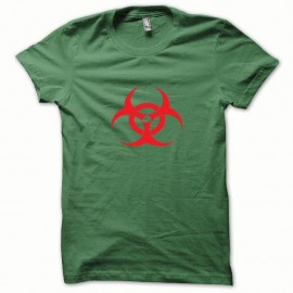 Shirt Biohazard rouge/vert bouteille pour homme et femme