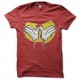 Shirt mickey signe wu tang artistique rouge pour homme et femme