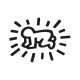 Shirt keith harring 06 blanc pour homme et femme