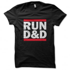 Shirt Run D&D noir façon Run DMC pour homme et femme