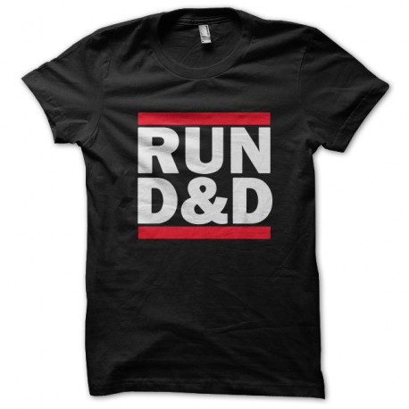 Shirt Run D&D noir façon Run DMC pour homme et femme