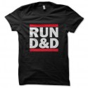 Shirt Run D&D noir façon Run DMC pour homme et femme