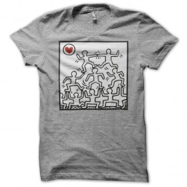 Shirt keith harring 12 gris pour homme et femme