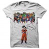 Shirt Sangoku vs marvel comics blanc pour homme et femme