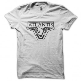 Shirt Atlantis patch blanc pour homme et femme