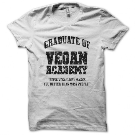 Shirt vegan academy blanc pour homme et femme