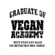 Shirt vegan academy blanc pour homme et femme