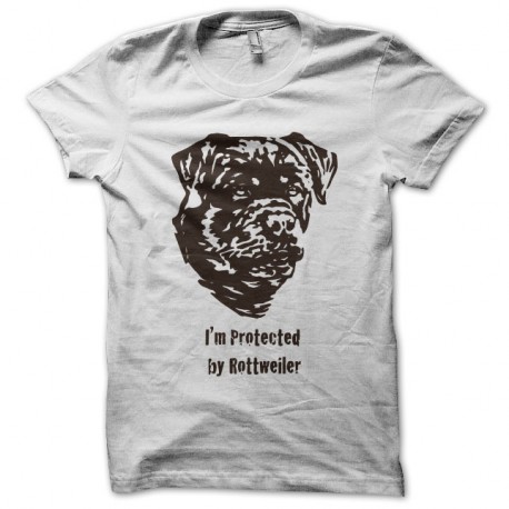 Shirt mon garde du corps le Rottweiler blanc pour homme et femme