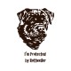 Shirt mon garde du corps le Rottweiler blanc pour homme et femme