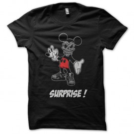 Shirt mickey mouse la face cachee en noir pour homme et femme