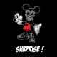 Shirt mickey mouse la face cachee en noir pour homme et femme
