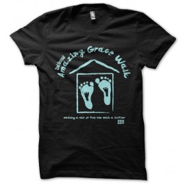 Shirt Amazing Grace walk noir pour homme et femme