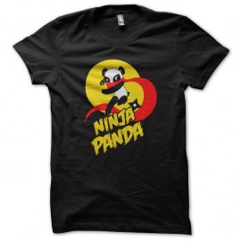 Shirt Ninja panda noir pour homme et femme