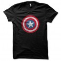 Shirt Captain America Shield ombre Noir pour homme et femme