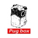Shirt Pug box blanc pour homme et femme