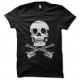Shirt tete de mort gun style noir pour homme et femme