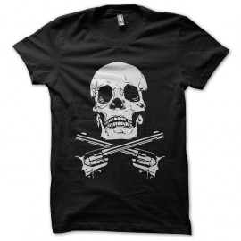 Shirt tete de mort gun style noir pour homme et femme