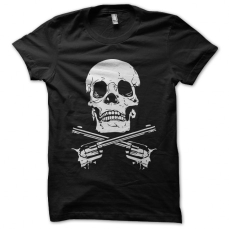Shirt tete de mort gun style noir pour homme et femme