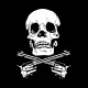 Shirt tete de mort gun style noir pour homme et femme