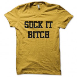 Shirt Suck it bitch jaune pour homme et femme