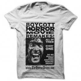 Shirt affiche boycot de films d horreur blanc pour homme et femme