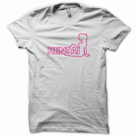 Shirt Hentai rose/blanc pour homme et femme