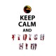 Shirt keep calm and finish him mortal kombat blanc pour homme et femme