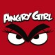 Shirt Angry Girl rouge pour homme et femme