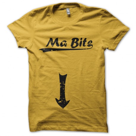 Shirt Ma bite jaune pour homme et femme